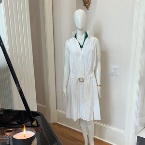 Elie Tahari White Sleeveless Dress